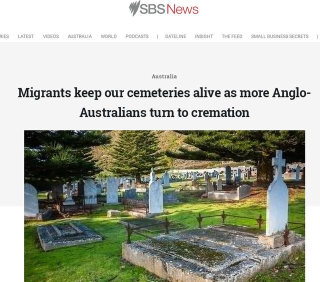 澳1/3老人出生在海外 華裔澳人愛在死前就購買墓地