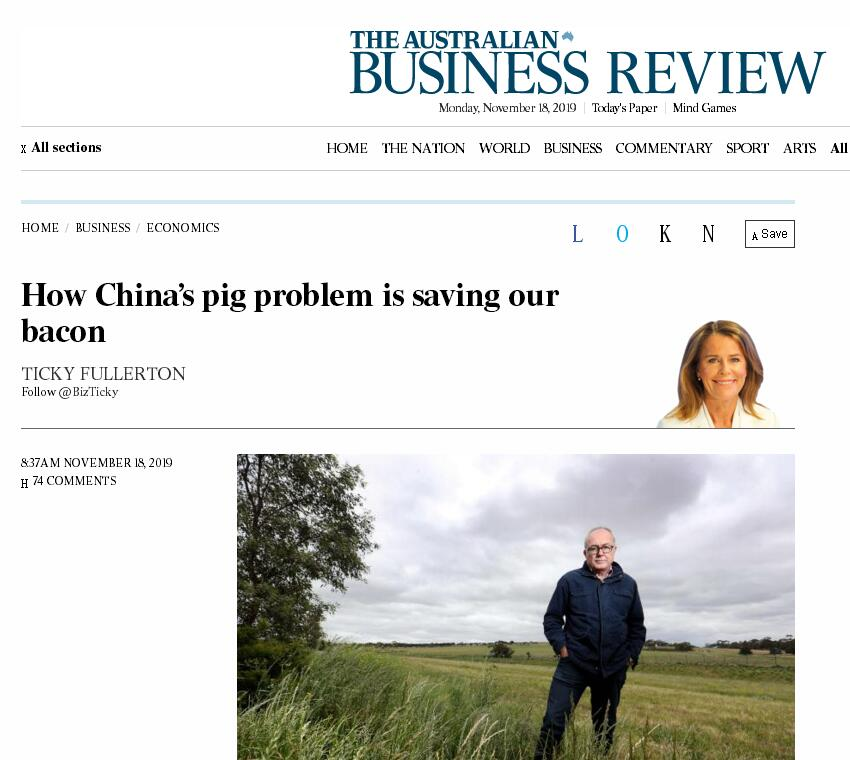全球豬肉價格上漲 中國需求推動澳洲牛肉銷量